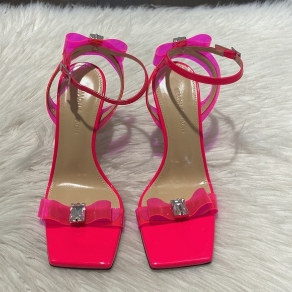 New Mach & Mach French Bow‎ Square toe sandal heel size 37EU - Picture 4 of 14